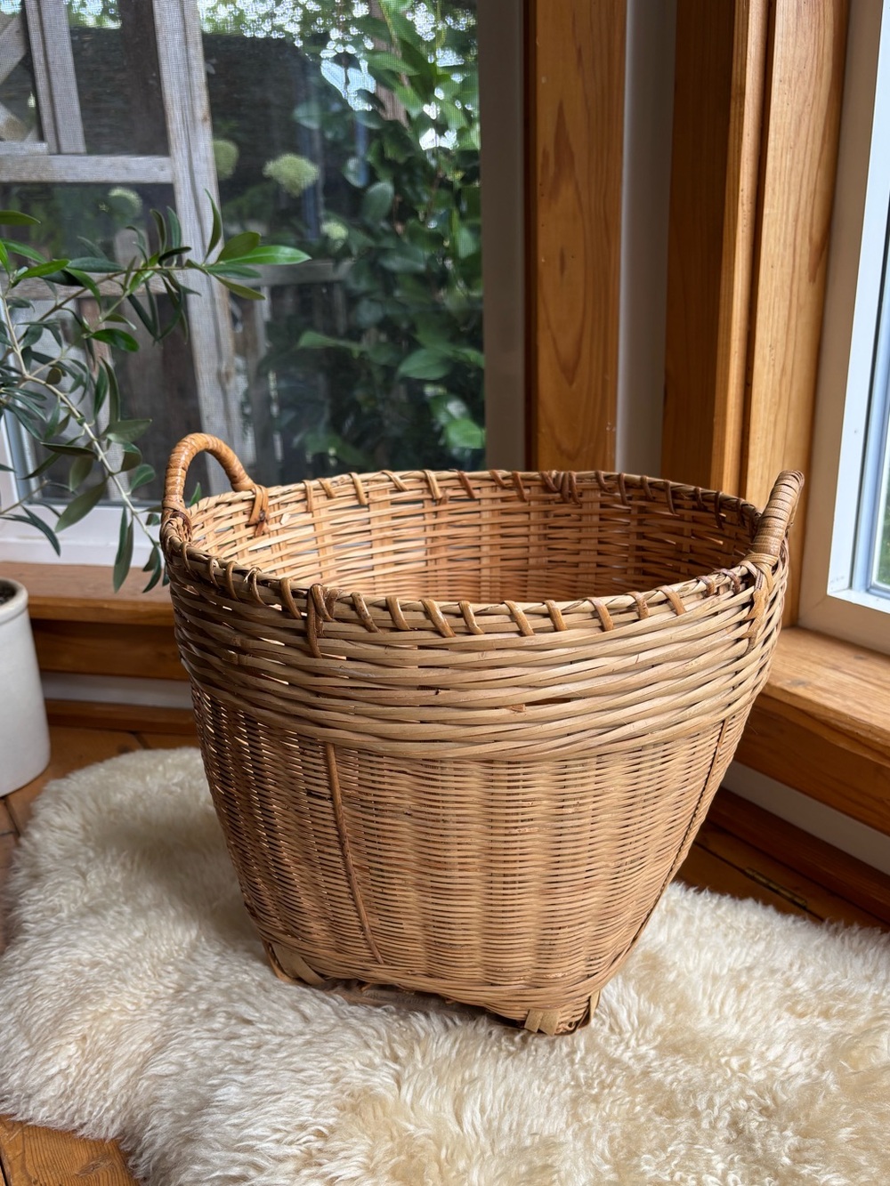 Vintage Chinese Harvesting Basket